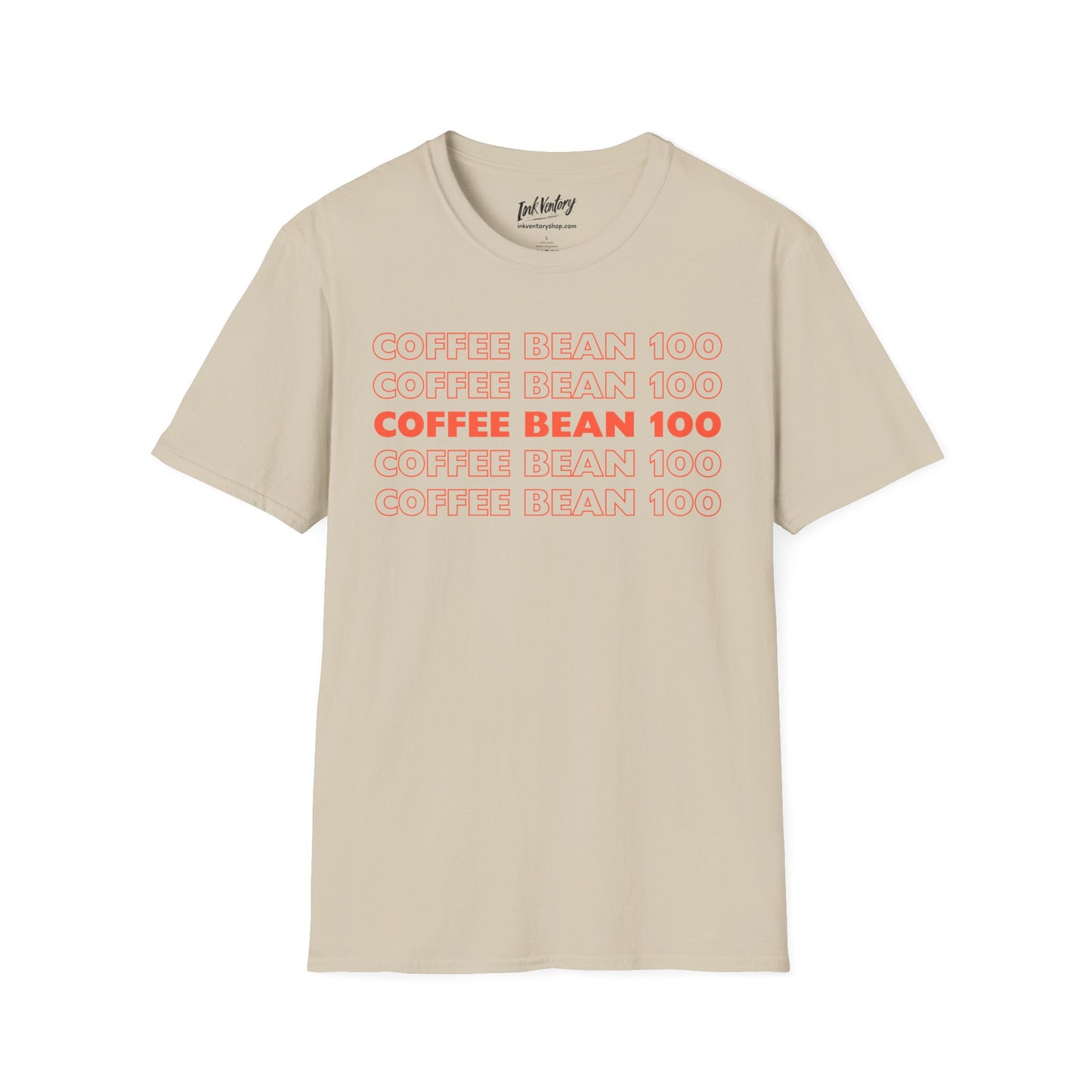 Coffee Bean 100 Tee Unisex Softstyle T-Shirt, Funny Saying T-shirt, Gift for Coffee Lovers