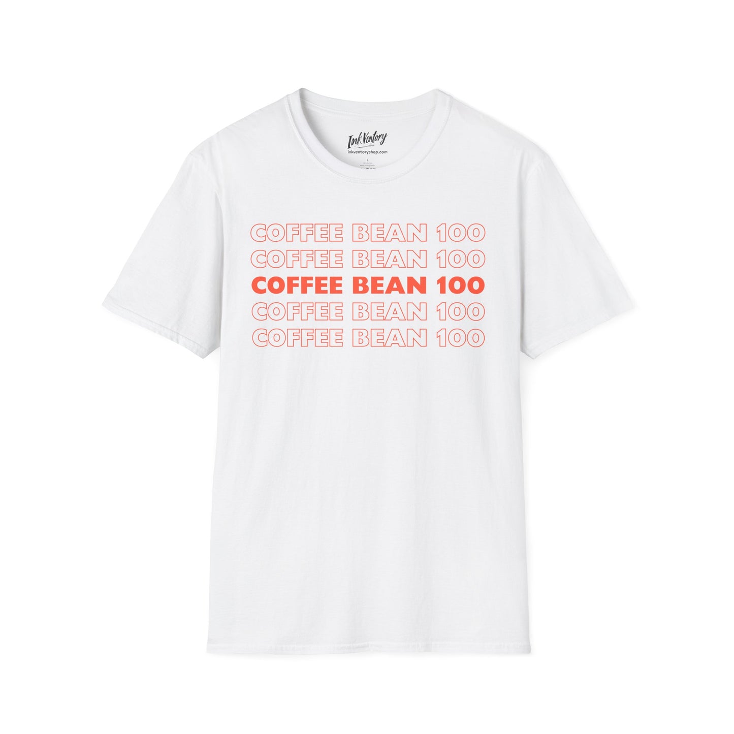 Coffee Bean 100 Tee Unisex Softstyle T-Shirt, Funny Saying T-shirt, Gift for Coffee Lovers