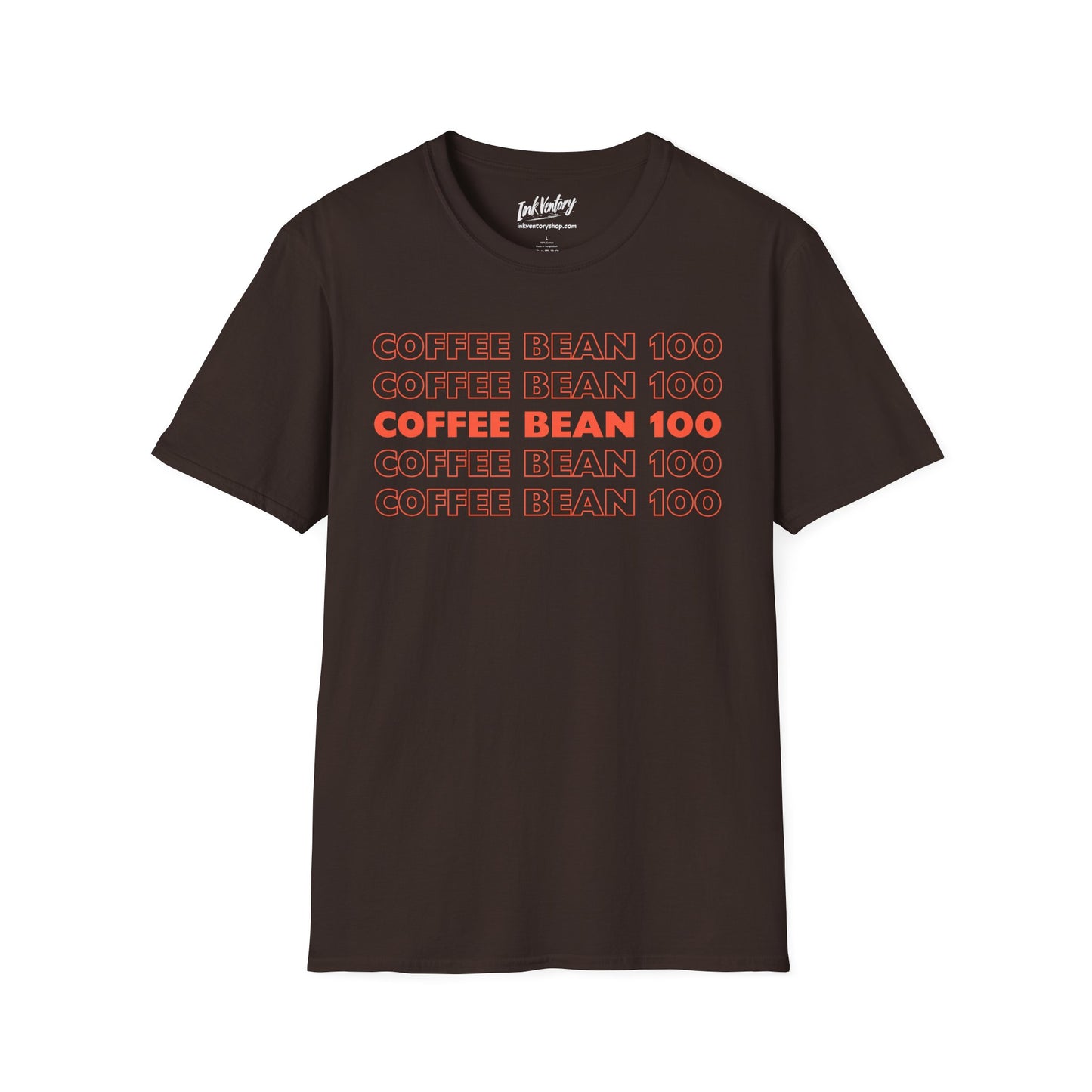 Coffee Bean 100 Tee Unisex Softstyle T-Shirt, Funny Saying T-shirt, Gift for Coffee Lovers