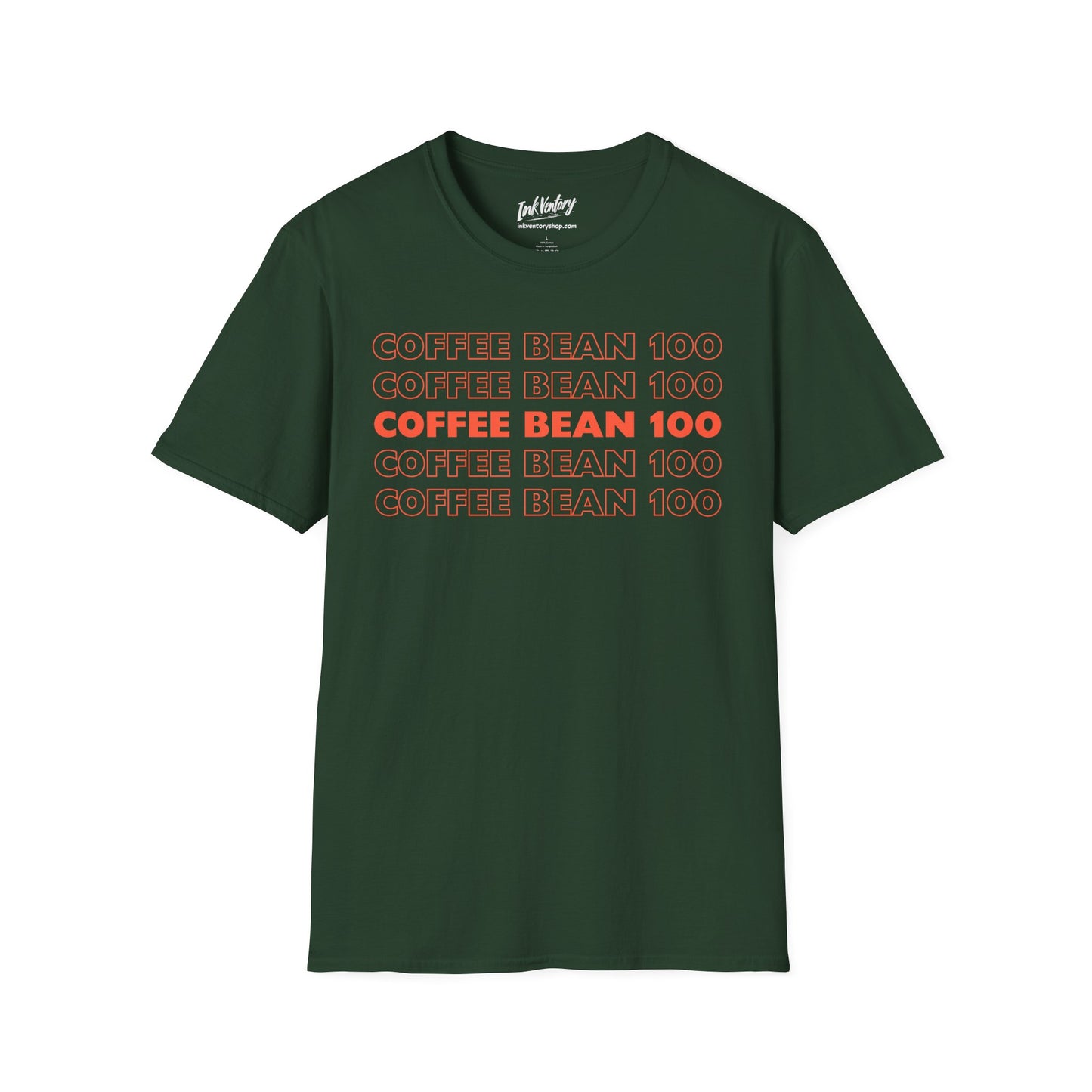 Coffee Bean 100 Tee Unisex Softstyle T-Shirt, Funny Saying T-shirt, Gift for Coffee Lovers