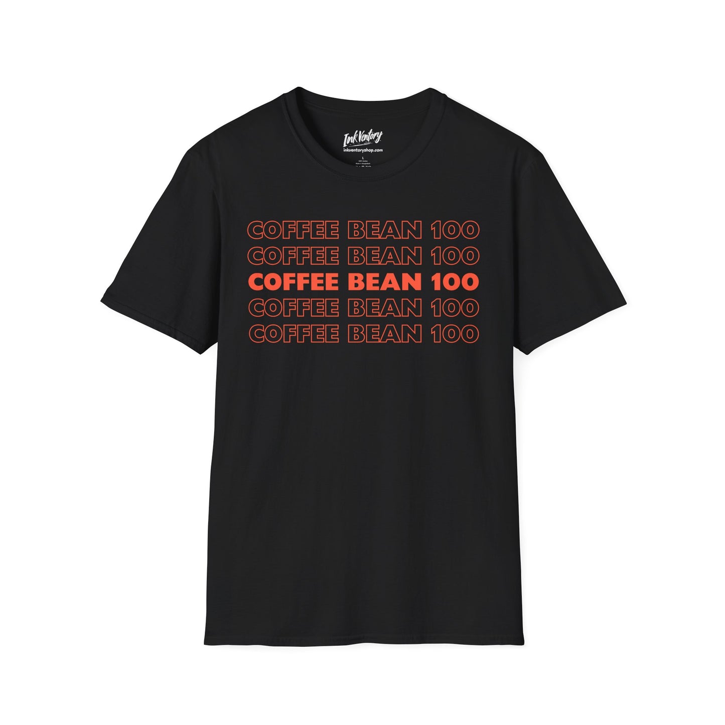 Coffee Bean 100 Tee Unisex Softstyle T-Shirt, Funny Saying T-shirt, Gift for Coffee Lovers