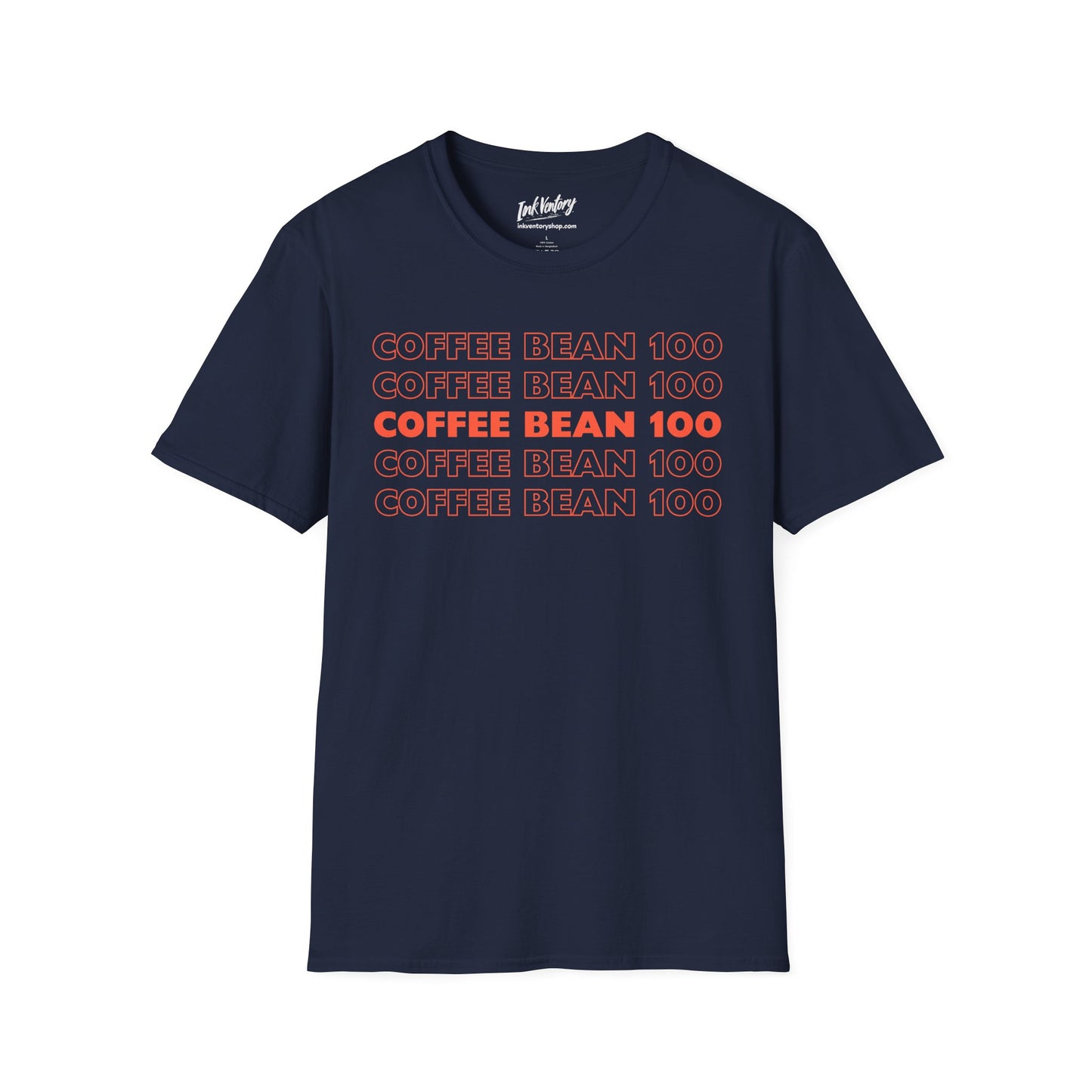 Coffee Bean 100 Tee Unisex Softstyle T-Shirt, Funny Saying T-shirt, Gift for Coffee Lovers