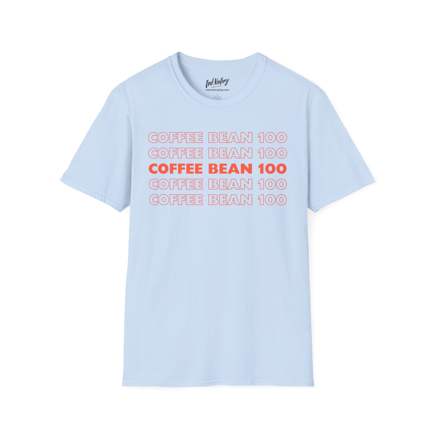 Coffee Bean 100 Tee Unisex Softstyle T-Shirt, Funny Saying T-shirt, Gift for Coffee Lovers