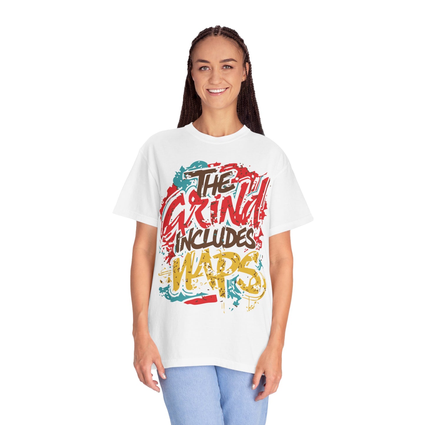 Motivational Unisex T-shirt - The Grind Includes Naps - Funny Self-Care Shirt