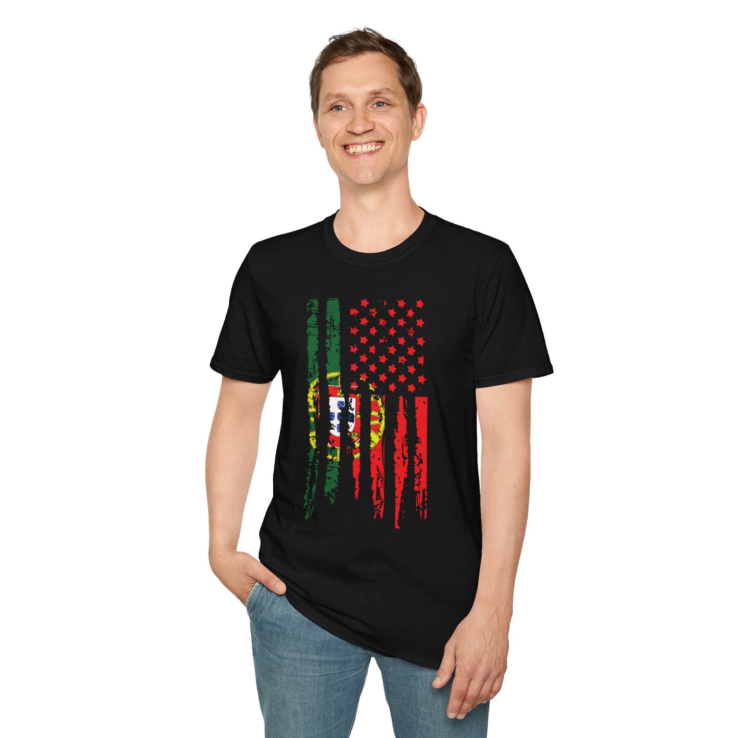 Portuguese American Flag Unisex T-Shirt, Celebrate Your Heritage in Style