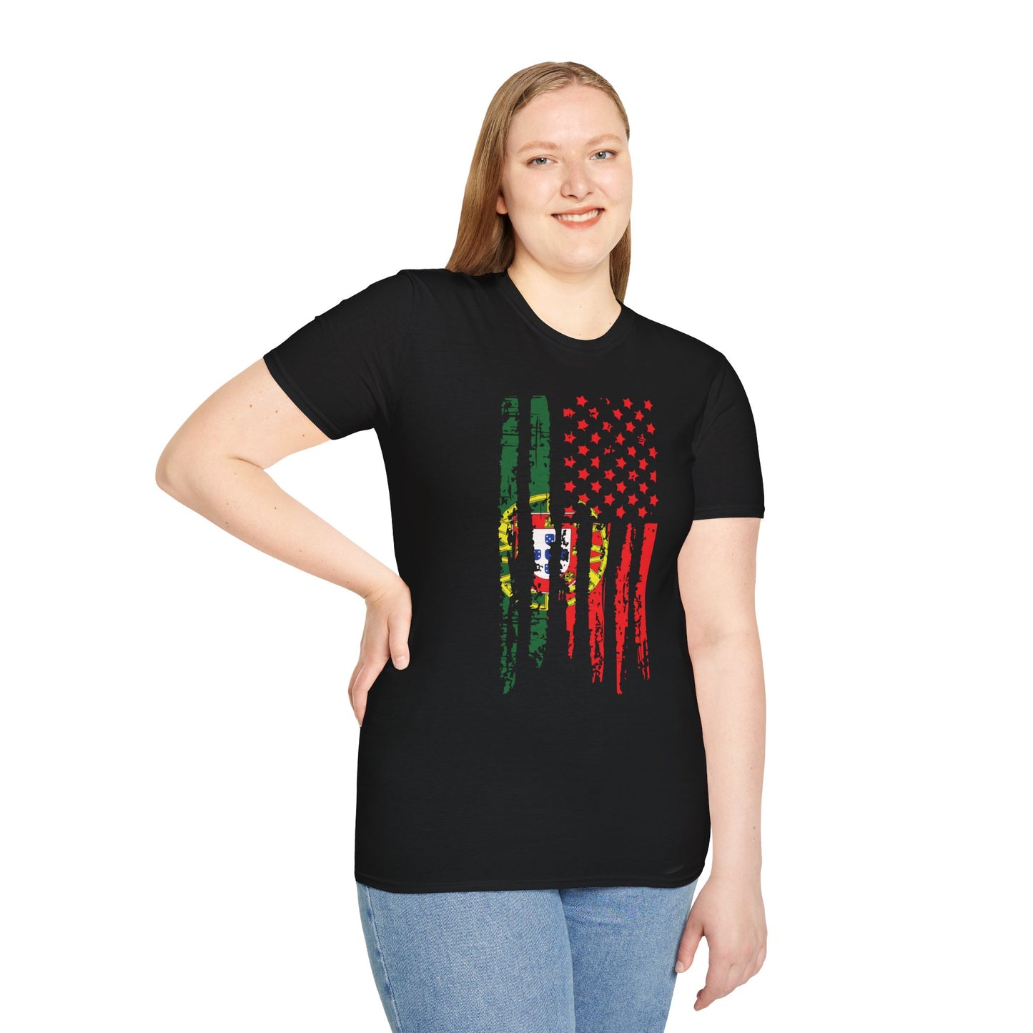 Portuguese American Flag Unisex T-Shirt, Celebrate Your Heritage in Style