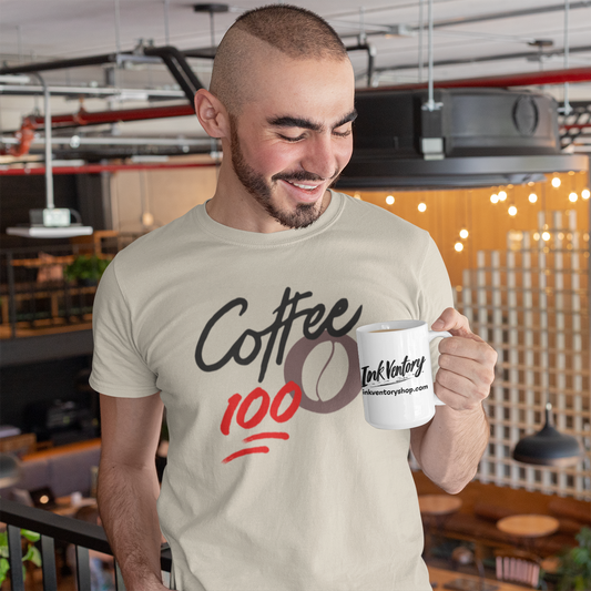 Coffee Bean 100 Tee Unisex Softstyle T-Shirt, Funny Saying T-shirt, Humorous Adult Shirt, Coffee Lover Gift