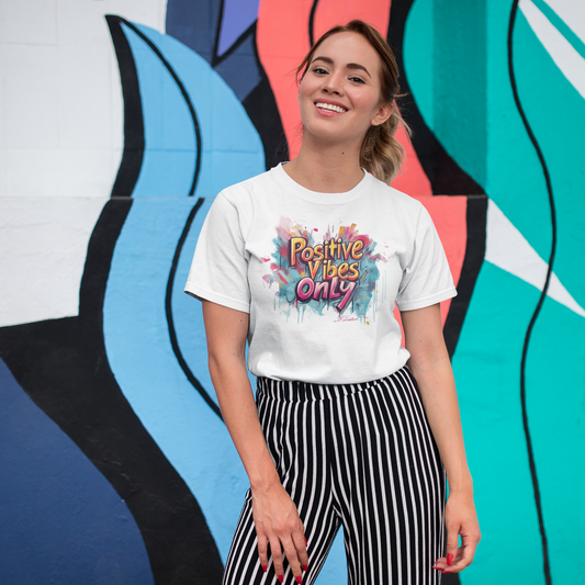Positive Vibes Only T-Shirt - Mindfulness & Inspiration Graphic Tee