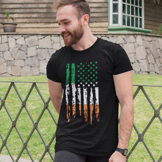 Irish American Flag T-Shirt, Celebrate Your Heritage in Style