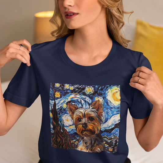 Starry Night T-Shirt, Constellation Tee, Dog Lover Gift - Unisex Softstyle