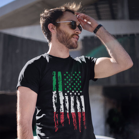 Italian American Flag T-Shirt, Celebrate Your Heritage in Style